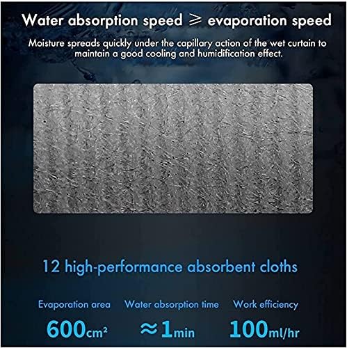 Portable Air Cooler Mini Handle Evaporative Personal Rechargeable Air Conditioner 2 Fan Speed Desktop Cooling Fan for Room Home Office (Color : White)