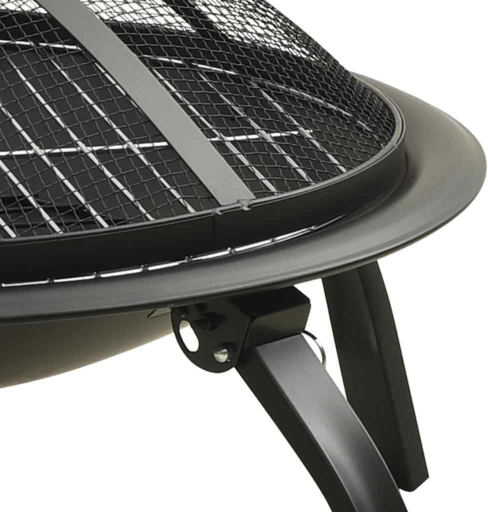 2-in-1 Outdoor Fire Pit, Portable Patio Wood Burning Fireplace, Smokeless Grill for Backyard Camping, 22