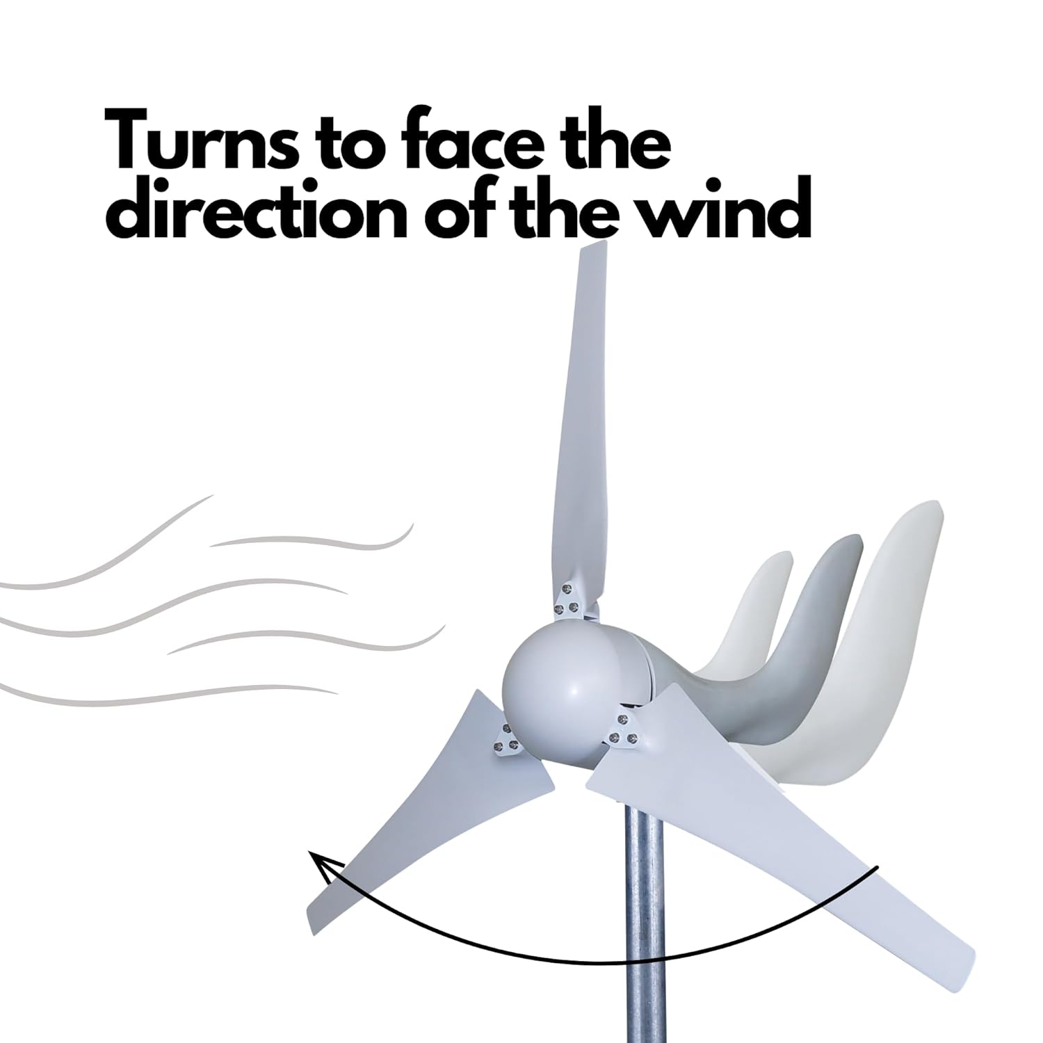 400W 12V Bluetooth Land and Marine Wind Turbine Generator kit. Inbuilt MPPT Charge Controller + Automatic and Manual Braking System with Amps Meter. DIY Installation.