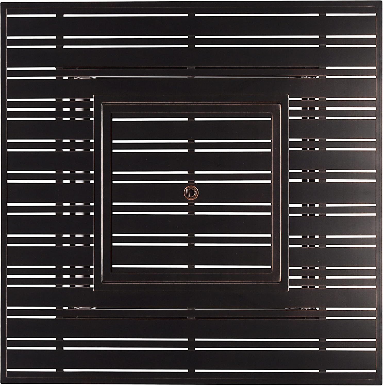 Square 42 in. x 42 in. Aluminum Propane Fire Pit Table with Glass Beads, Two Covers, Lid, 57,000 BTUs in Copper Finish