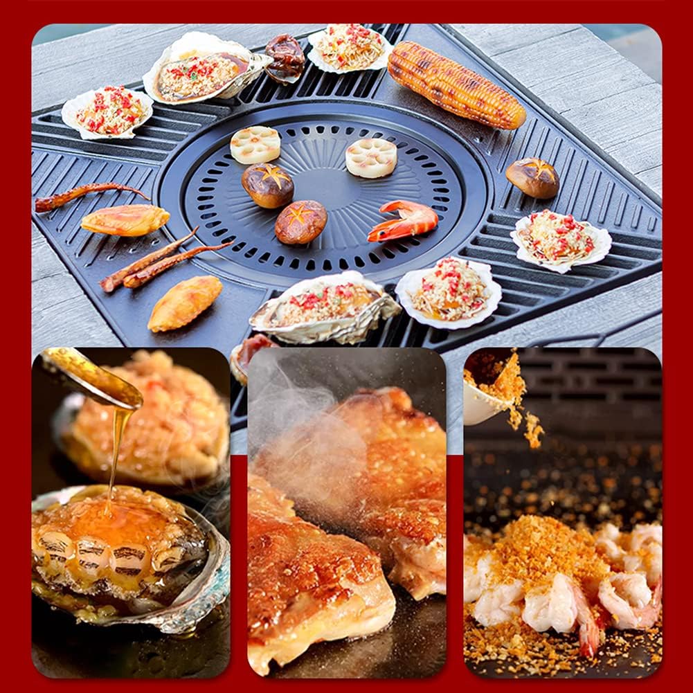 Outdoor Decorative Brazier, Garden Heater Terrace Camping Brazier Cast Iron Party Barbecue Table