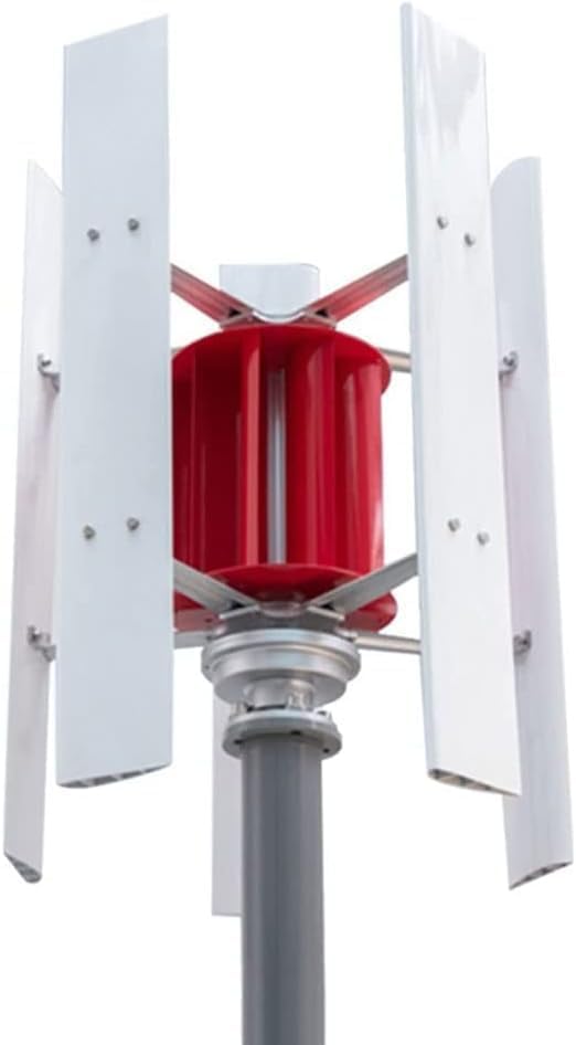 CAJUCA 1KW Vertical Axis Wind Turbine, Low Noise Wind Power Turbine Generator, Windmill Maglev Generator with 5 Blade Controller, Easy Installation
