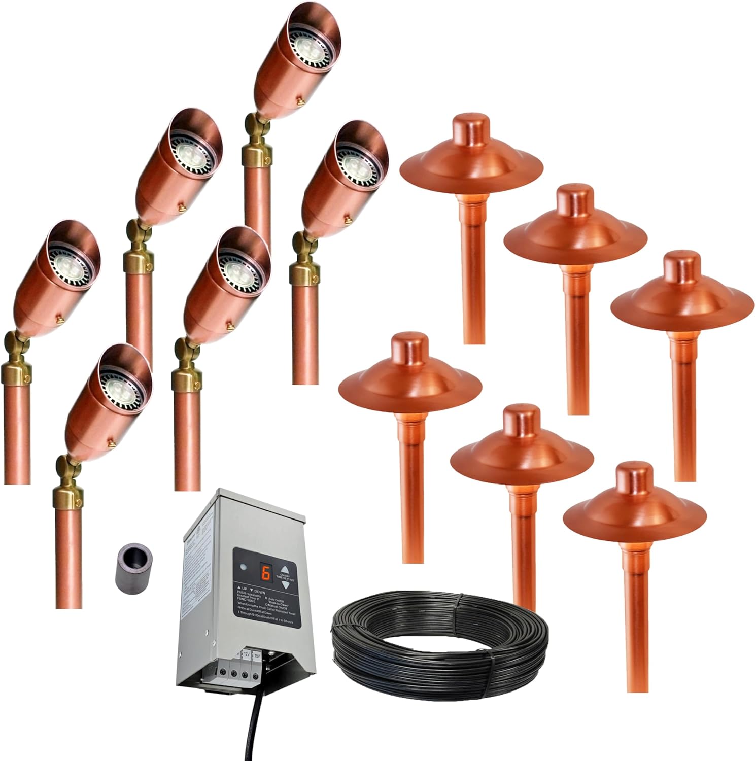 P.M. LIGHTING CS12100E-LED Professional Series 12-Light Landscape Lighting System