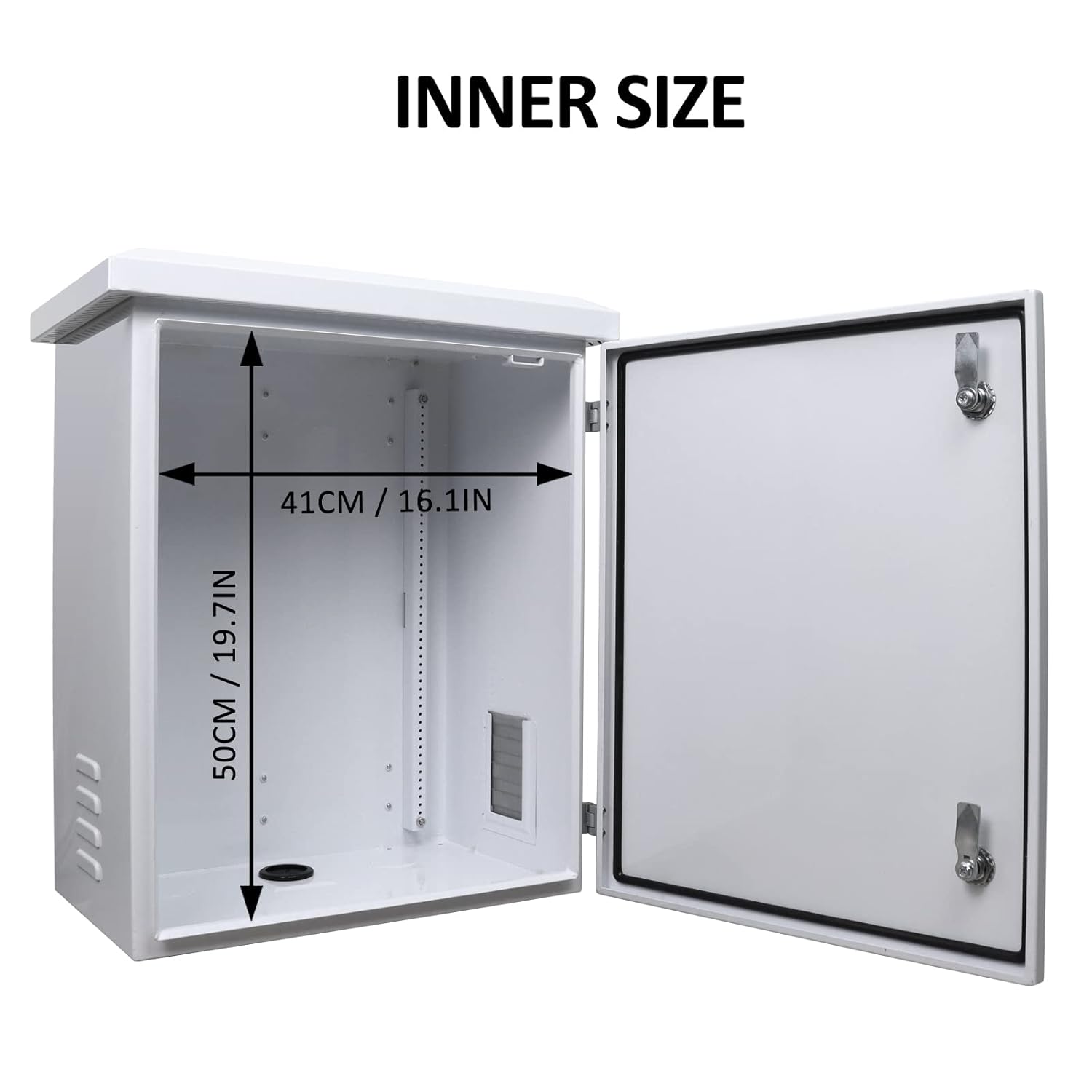 Nema Enclosure Outdoor,Waterproof Enclosure - IP Waterproof Electrical Box,Nema Electrical Enclosure Box, Metal Galvanized Electrical Enclosure (24x20x12”)