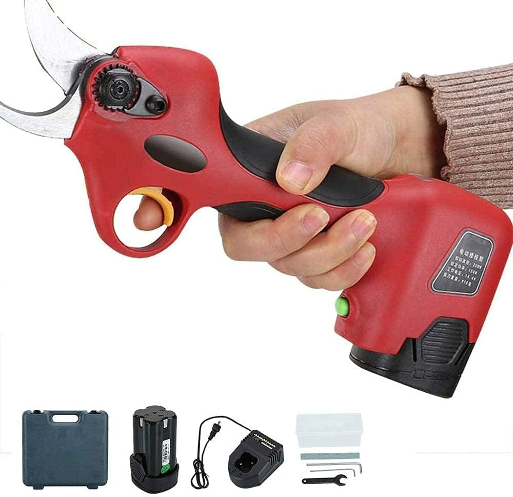 Cordless Electric Pruning Shears, Powered Tree Branch Trimmers, Mini Scissors Cutter Pruner Cut Diameter 25Mm Small