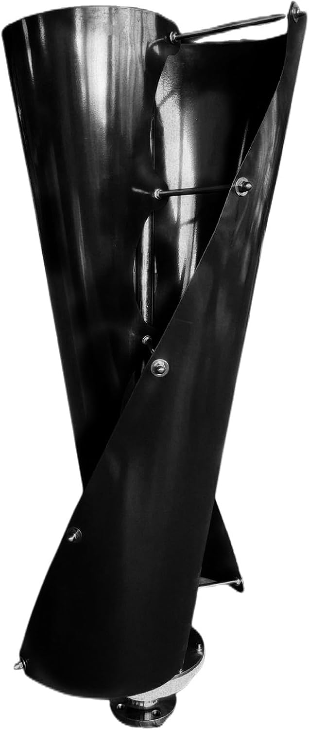 Spiral Wind Power Turbine Generator 400W / 800W / 1000W / 1200W Black Vertical Windmill Power Dynamo Kit 12V / 24V / 48V with Controller and 2 Blades and Maglev Generator,400w,48V