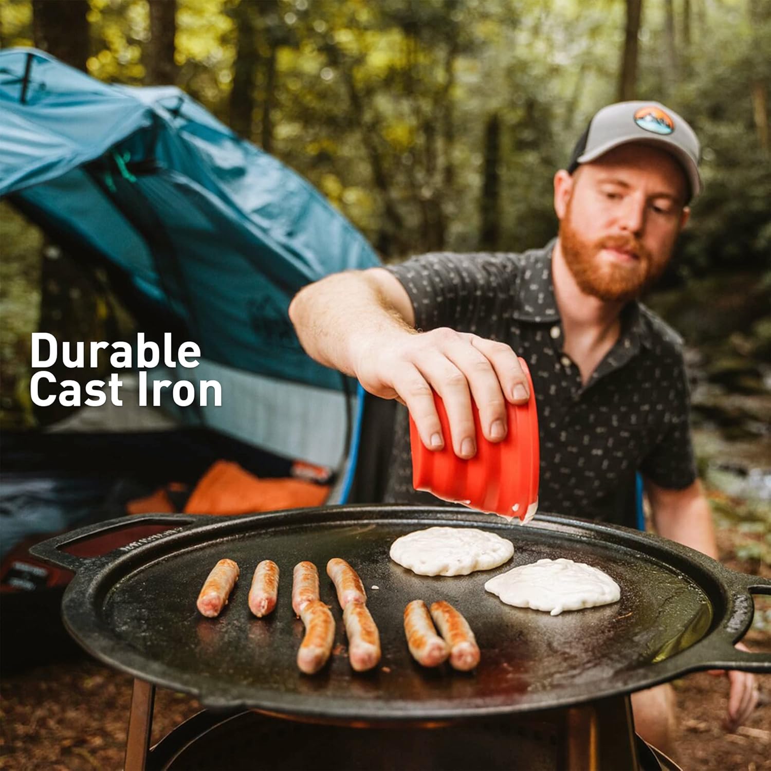 Solo Stove Yukon Griddle + Hub, Cast Iron Cookware with Stainless steel Hub for 8” Elevation, Addition to Yukon fire pit, Weight: 21 lbs, Cooking surface diameter: 17.75