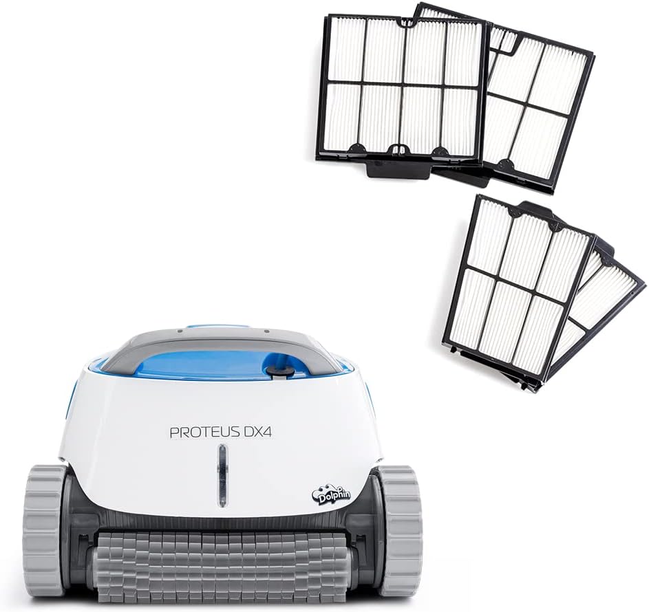 Dolphin Proteus DX3 Automatic Robotic Pool Vacuum Cleaner Includes Ultra-Fine Filters for an Ultimate Clean, Ideal for In-Ground Pool up to 33 FT in Length