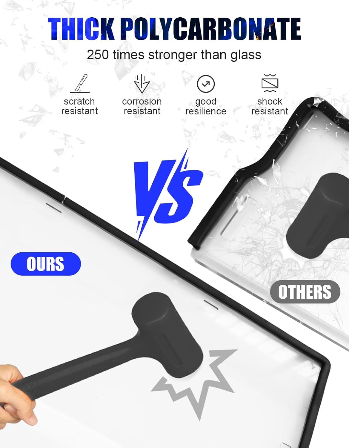 Front Vented Full Windshield Fit for Kawasaki Teryx KRX 1000 2020-2025 Accessories, Scratch Resistant Hard-Coated Poly Clear Windscreen, Dustproof Windproof Noise Reduction