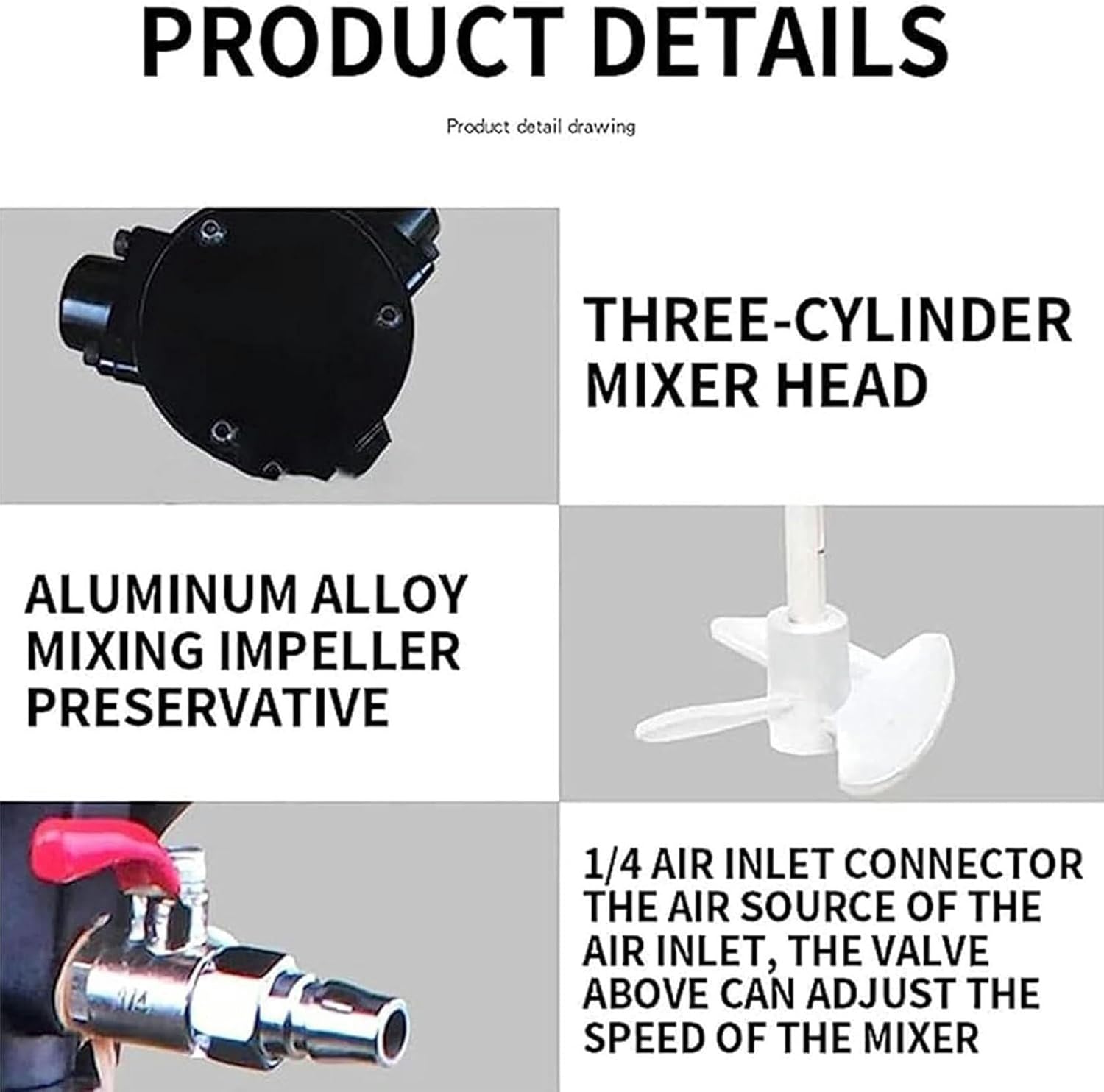 Pneumatic Paint Mixer Automatic Pneumatic Paint Mixer Machine, 5 Gallon 20l Air Agitator Blender Stirrer,Lifting Platform Paint Coating Mixer