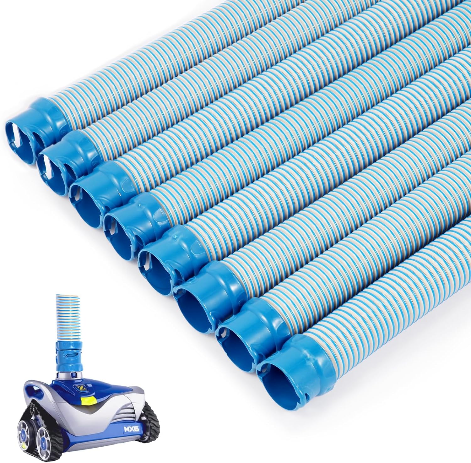 Pool Cleaner Hose for Zodiac MX6 MX8 Replacement Parts, 39 Inch R0527700 Twist Lock Pool Vacuum Hose (8pack)