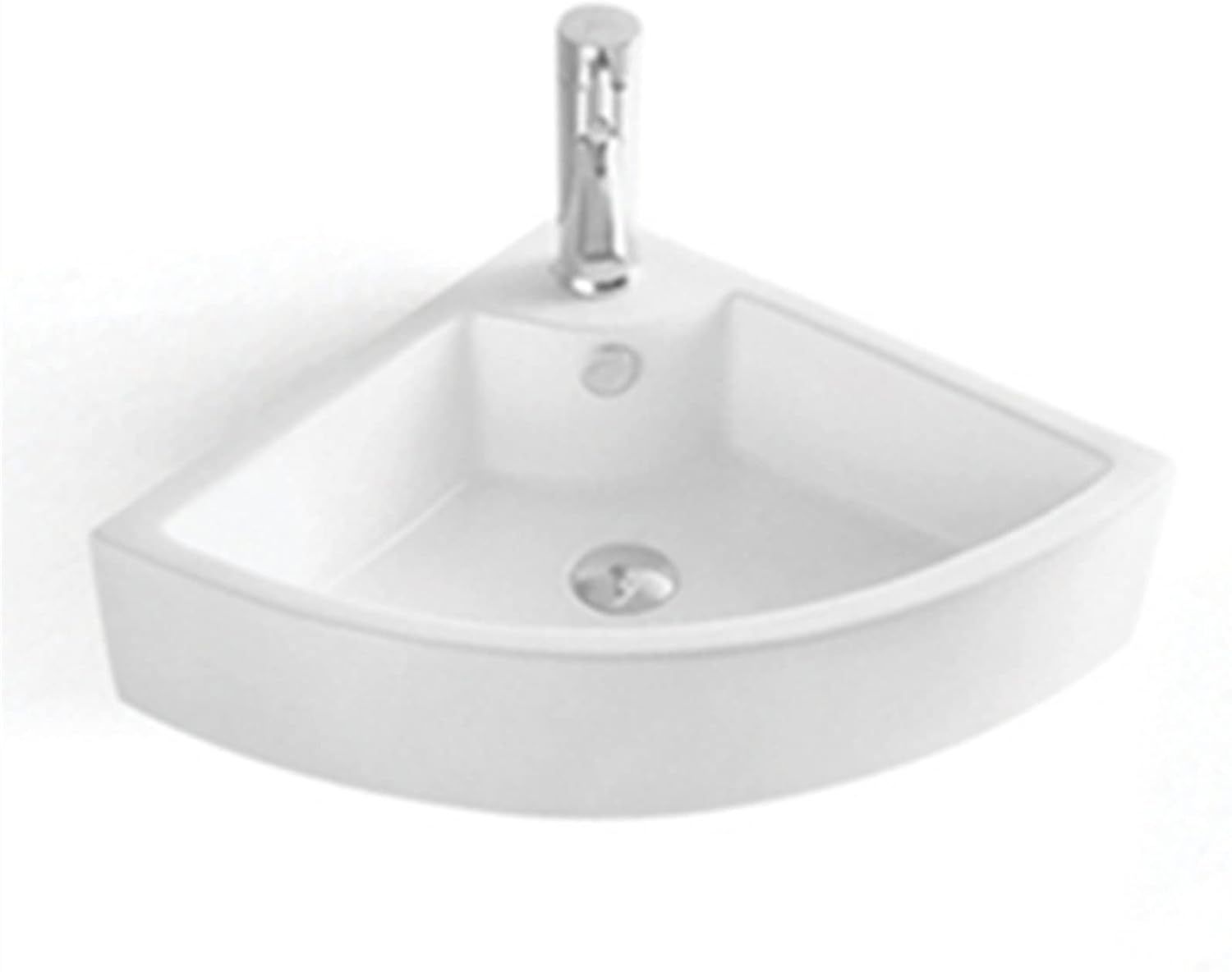 Bathroom Vessel Sink White Small Wall Mount Corner Bathroom Sink Triangle Porcelain Ceramic Wall Mount Mini Vanity Space Bathroom Sink Bowls Bathroom