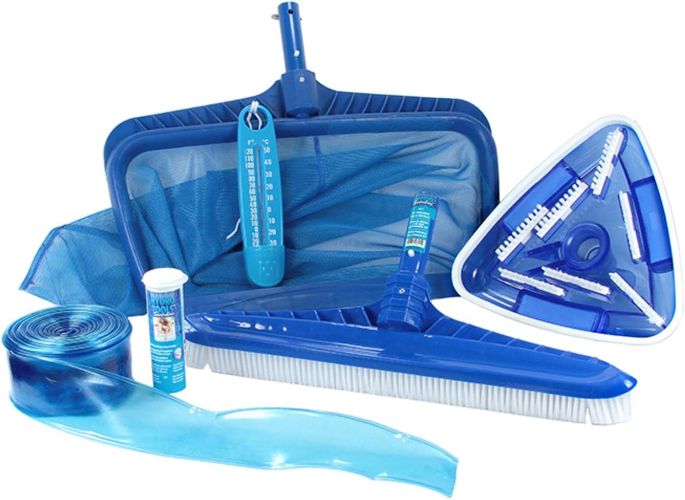 HydroTools Premium Swimming Pool Cleaning and Maintenance Kit with Test Strips