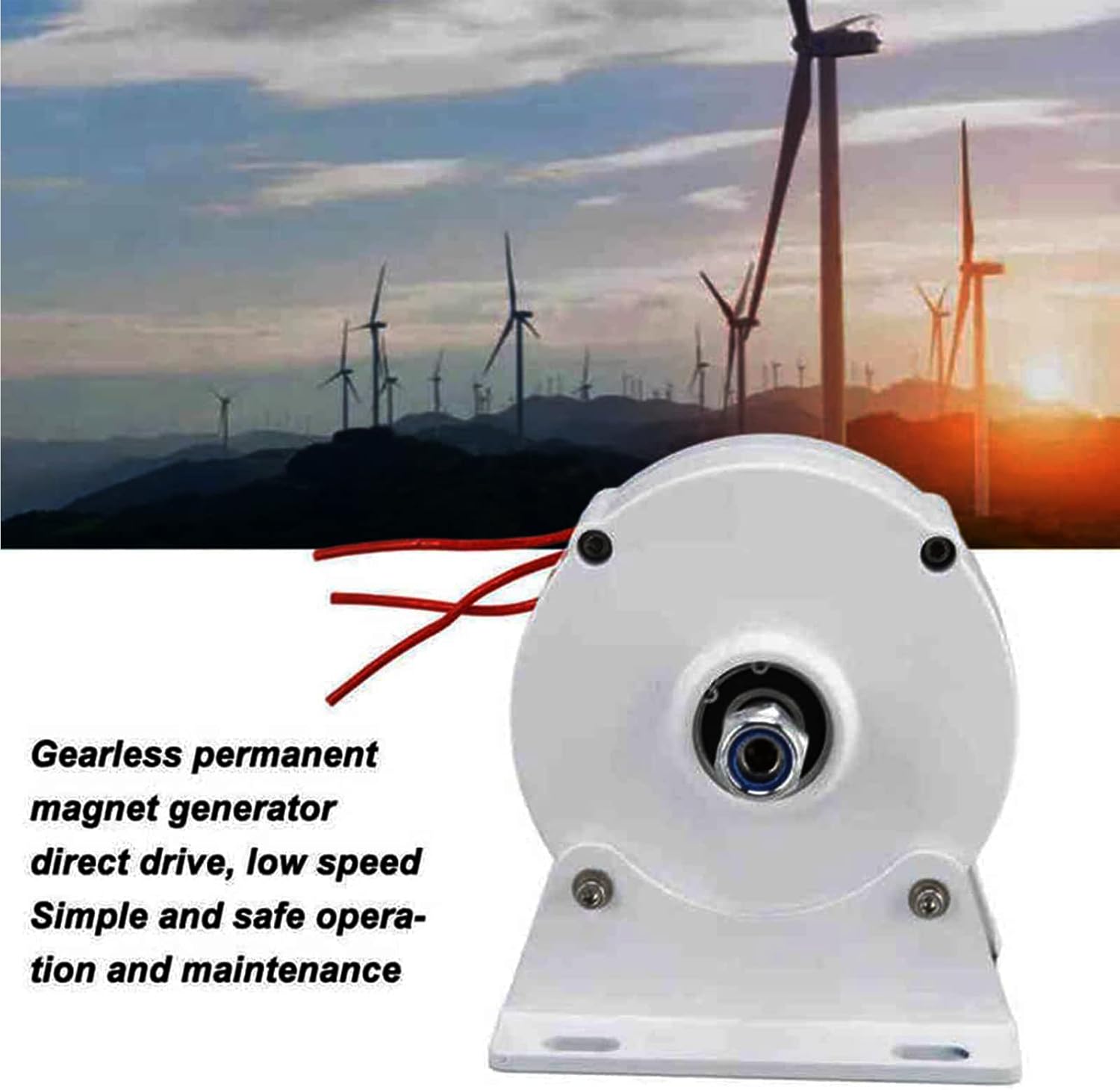 12000W 220V/110V DIY 3 Phase AC Alternators Gearless for Wind Turbine Water Wind Turbine, Low RPM Permanent Magnet Generator