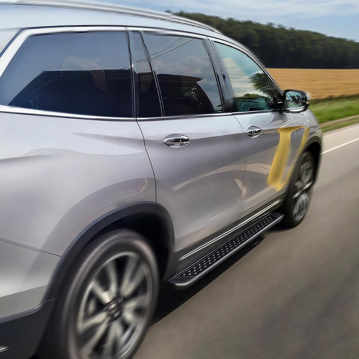 AUTOSAVER88 Running Boards Compatible with 2016-2022 Honda Pilot SUV Aluminum Side Step Nerf Bars Step Rails Sport Utility 4-Door Truck Pickup Rock Panel Off Road Exterior Accessories, Black