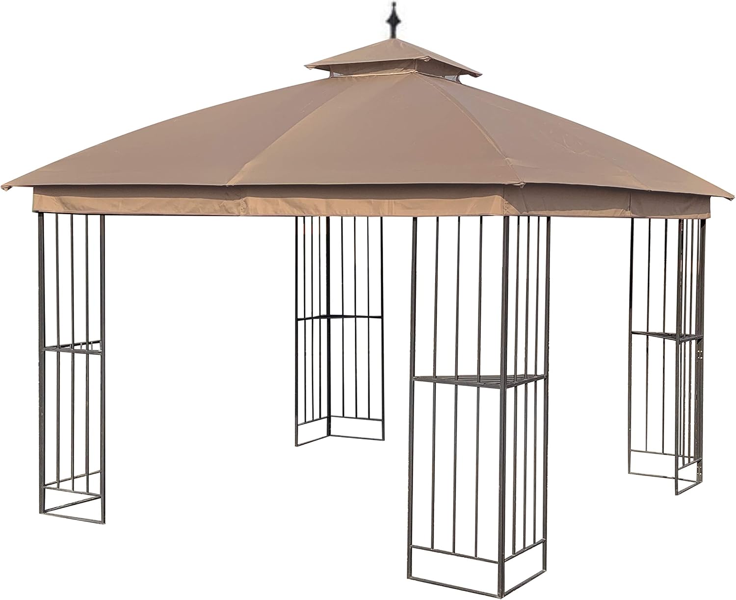 Canopy Top for Garden Treasures 10 ft x 10 ft Brown Metal Square Semi- Gazebo Model #L-GZ038PST-F (Tan) (Fabric TOP ONLY)