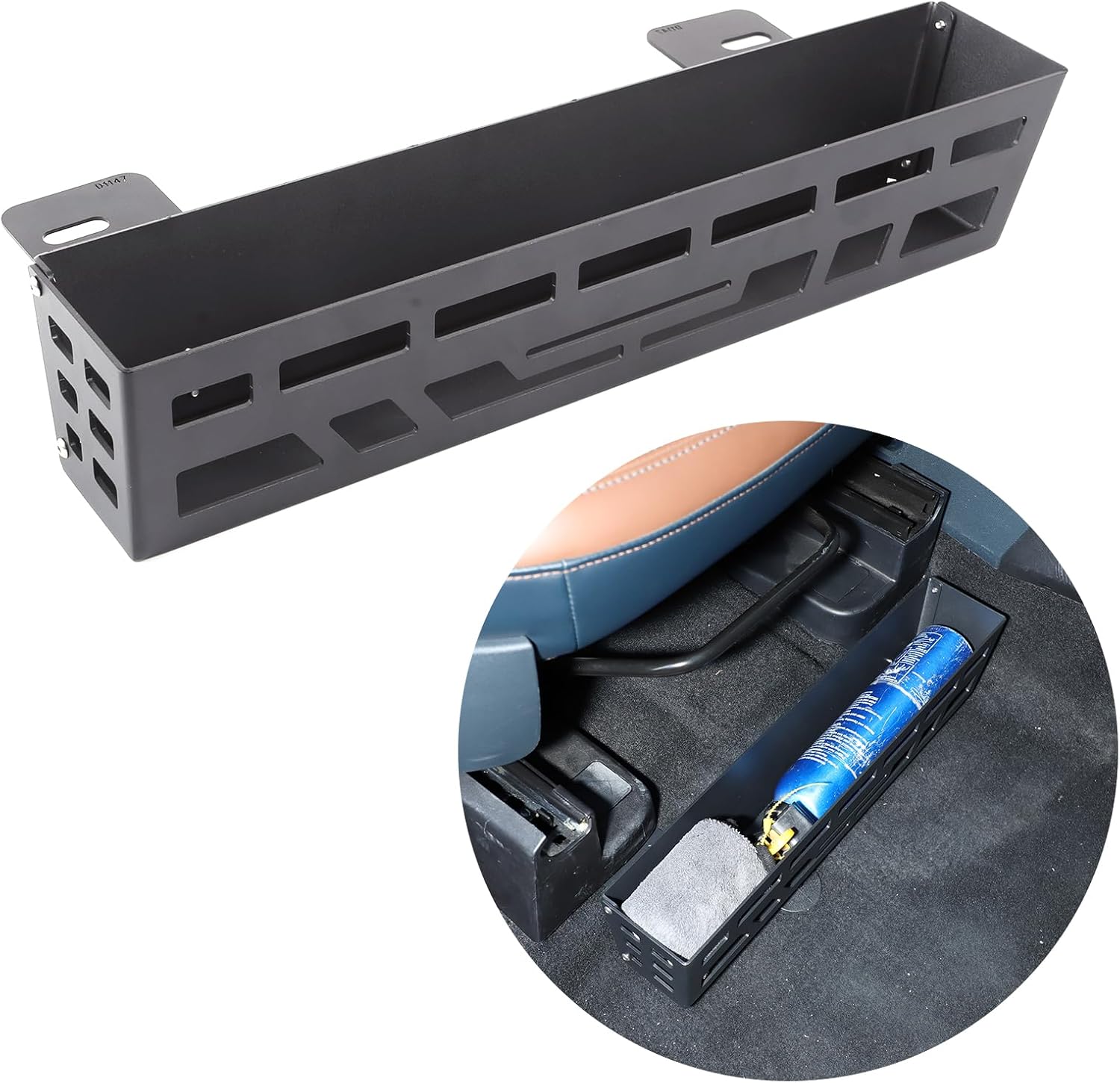 Aunginsy Passenger Under Seat Storage Basket Compatible with Ford Maverick 2022-2026, Car Front Row Co-pilot Underseat Hidden Organizer Tray Multi-Functional Storage Bins Tool Box Interior Accessories