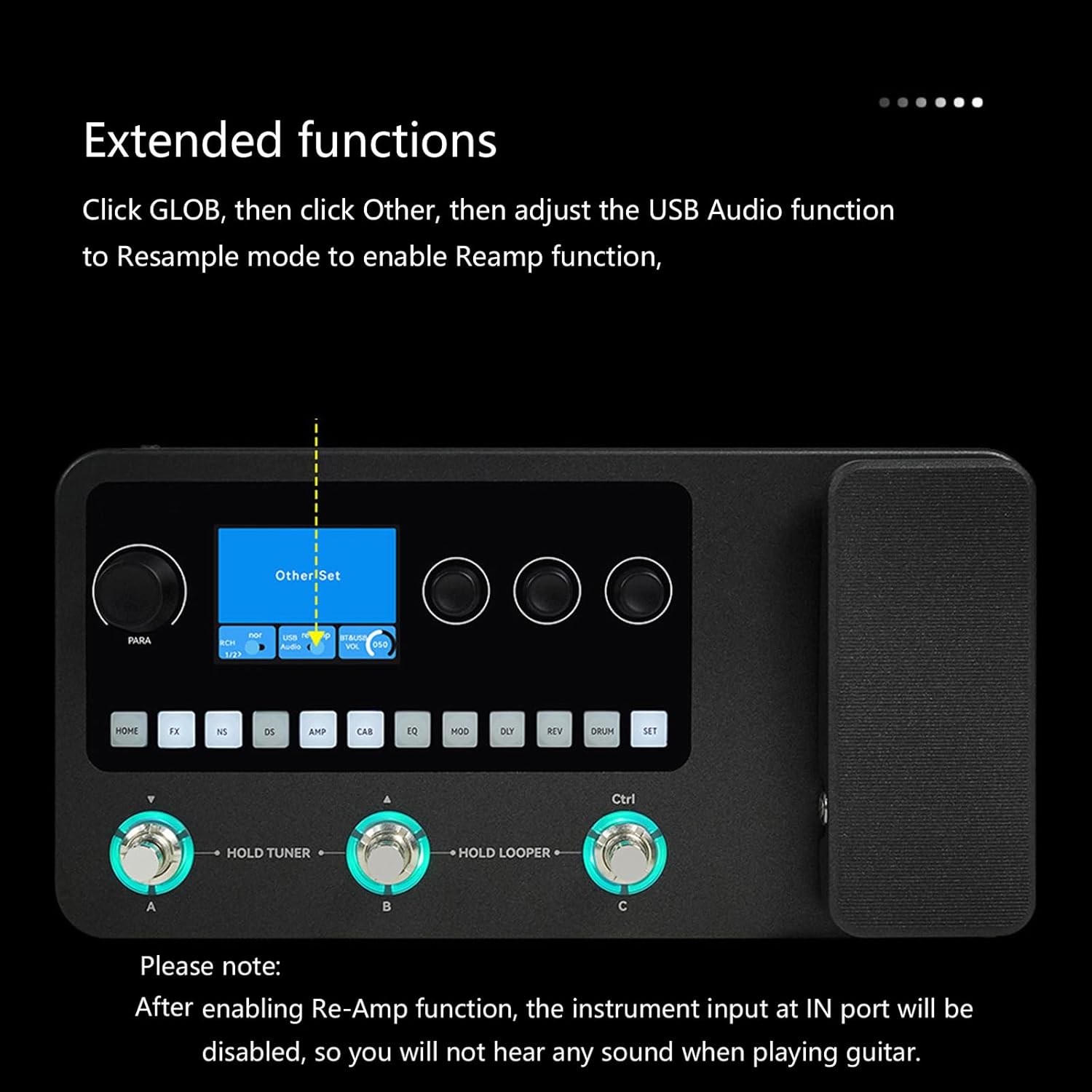 Multi Effects Processor Compact Portable Design with Drum Machine for Electric Bass Guitar Live Studio