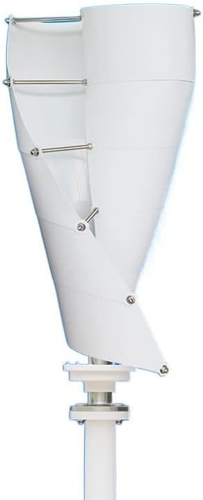 Wind Turbine, Wind Mill Energy Vertical Wind Turbine 3000W 24V 48V Maglev System Small for Hybrid Solar Wind System(Blue White_24V)