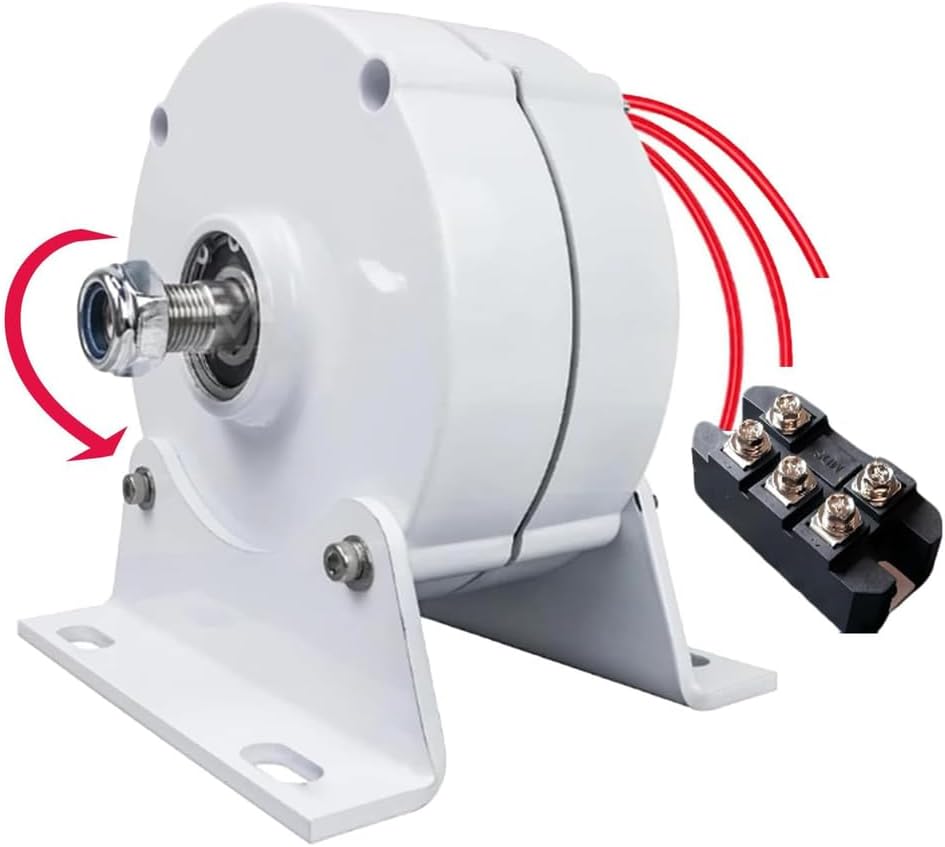 12000W Low Noise Low RPM 50HZ 3 Phase Alternator Permanent Magnet Generator,12V-220V for Wind Turbine Water Turbine (with Controller12v)