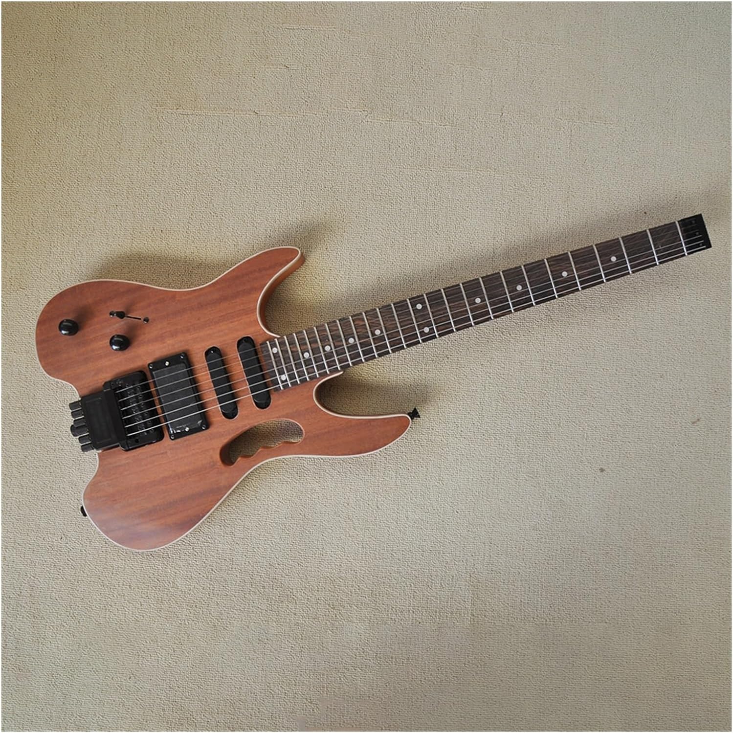 VENEKA Headless Electric Guitar Left Handed 39 Inches Headless Electric Guitar with SSH Pickup Rosewood Fretboard 24 Frets (Color : 01)