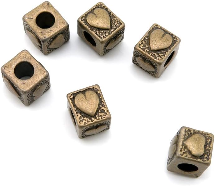 Jewelry Making Charms Findings Antique Bronze Brass Fashion Jewellery Wholesale Supplies Pendant Lots Bulk Supply Q1GT6 Heart Loose Beads