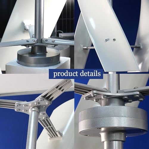 12V 24V 48V 96V Vertical Axis Wind Turbine, 3-Blade Windmill Generator for Education, DIY Projects & Decoration, Three-Phase Charger Model, A-2