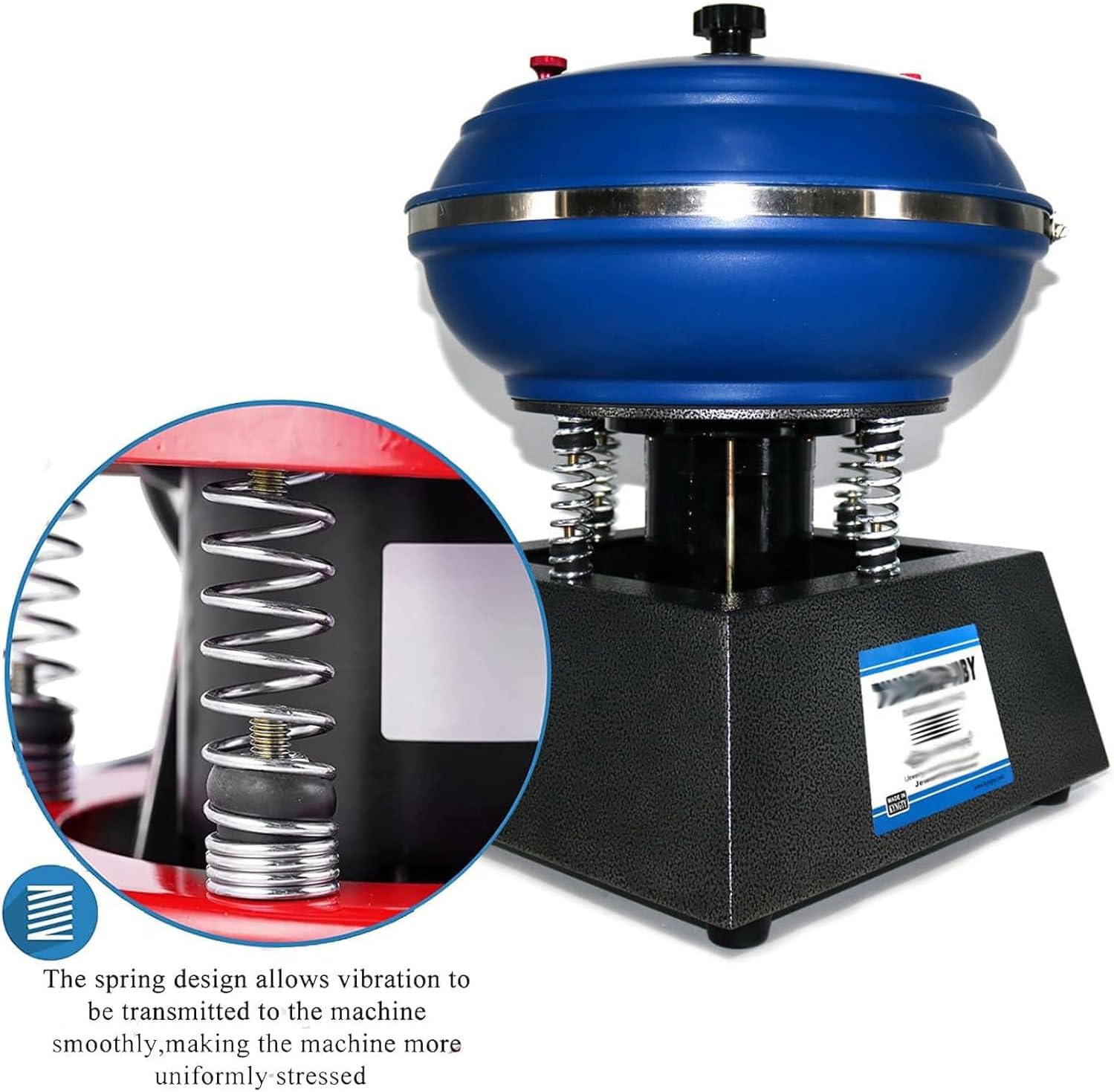 Electric Polisher, Vibrating Polishing Drum, Sleeve Polisher, Strong Load Capacity, Convenient Operation, for Grinding and Polishing Workpiece Surface,6.2L