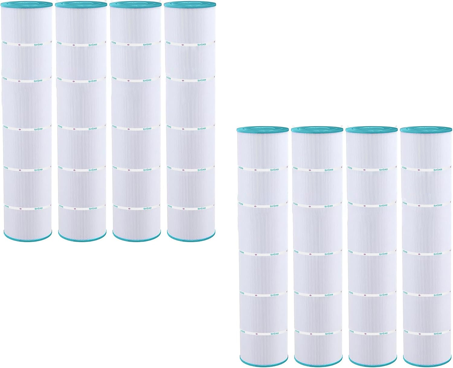 Hurricane Filters 8 Pack HF7482-04 Advanced Pool Filter Cartridge - Replacement for PJAN145, Unicel C-7482, Filbur FC-0820, Jandy Industries CL580, CV580