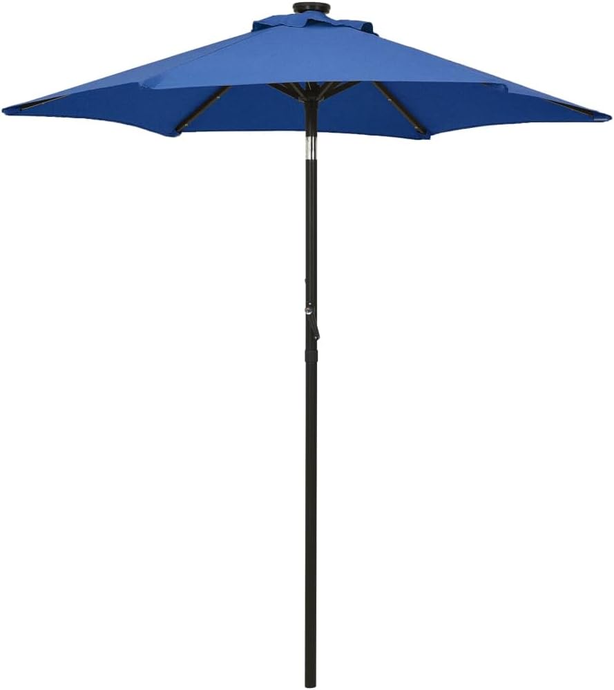Parasol with LED Lights Azure Blue 78.7