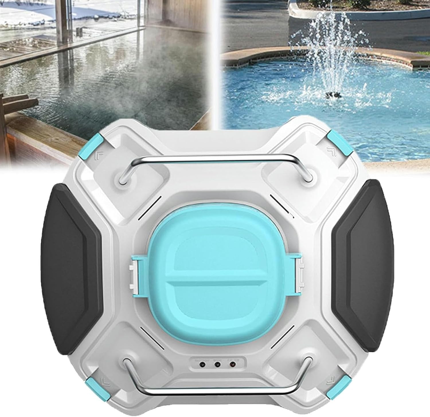 Fully Automatic Wall Climbing Pool Cleaning Robot, with Ultra-Fine Filters - Ideal for Up to 550 Sq.Ft - Cordless Intelligent Pool Cleaner - Vacuum Cleaner for Pool