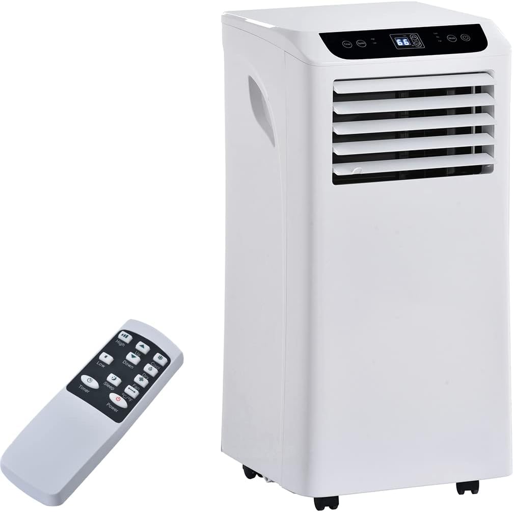 8,000 BTU Portable Air Conditioner with Remote Control and Window Installation Kit , 3-in-1 AC Unit with Fan & Dehumidifier Cools up to 350 sq. ft Floor Air Conditioner for Room, Office, Dorm, Bedroom