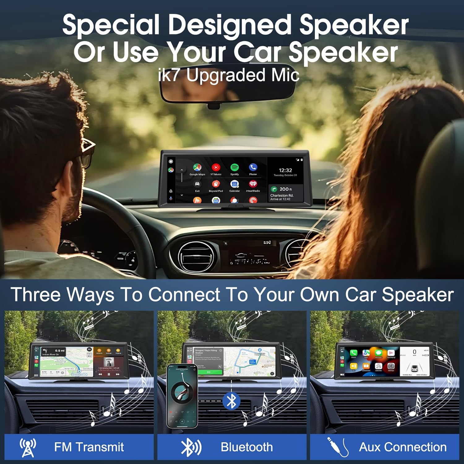 Wireless Portable CarPlay Screen，8.1