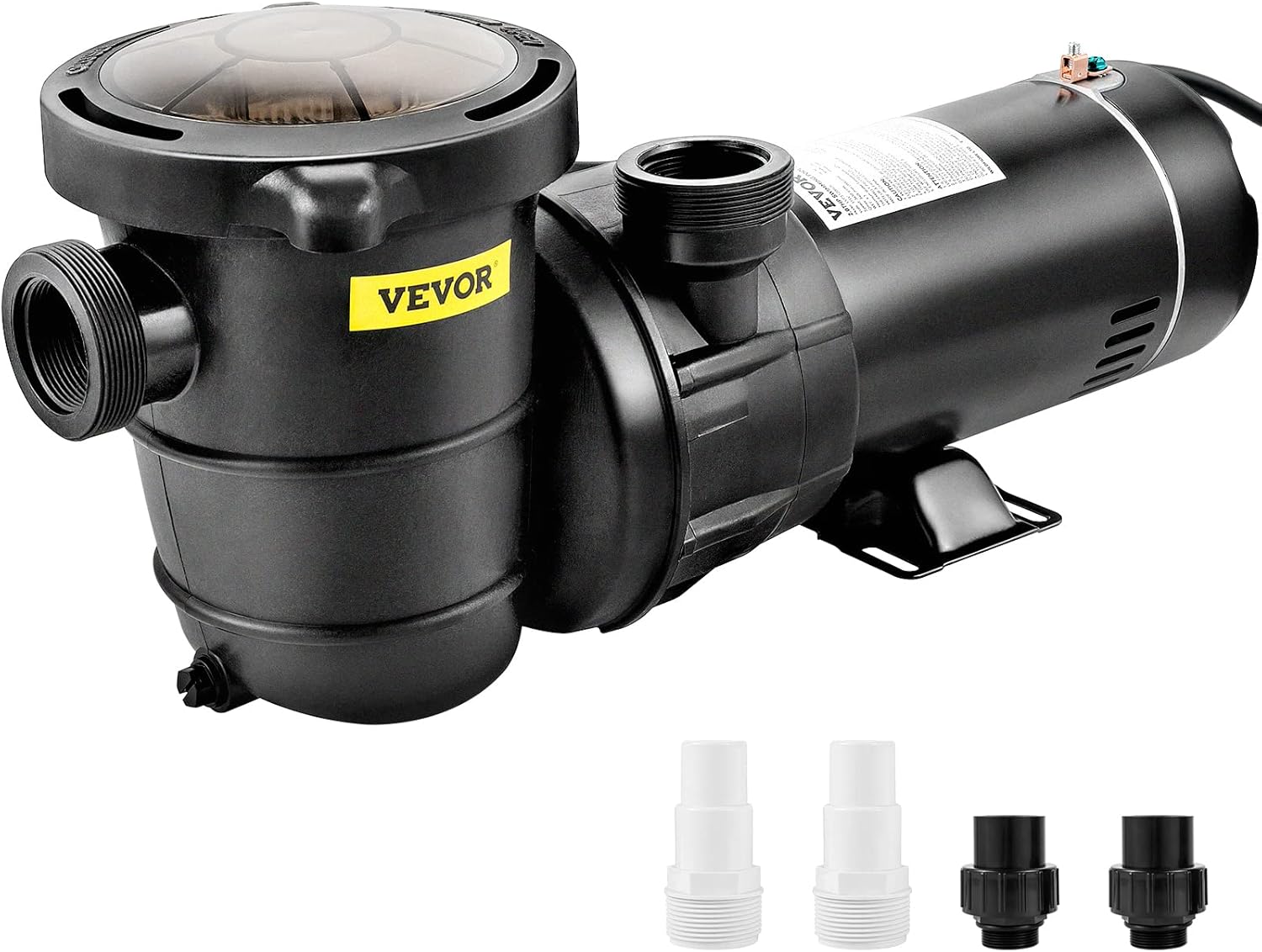 VEVOR Swimming Pool Pump 1.5HP 115V 1100W, Single Speed Pumps for Above Ground, Powerful Pool Pumps with Strainer Filter Basket, 5280 GPH Max. Flow, Certification of ETL for Security
