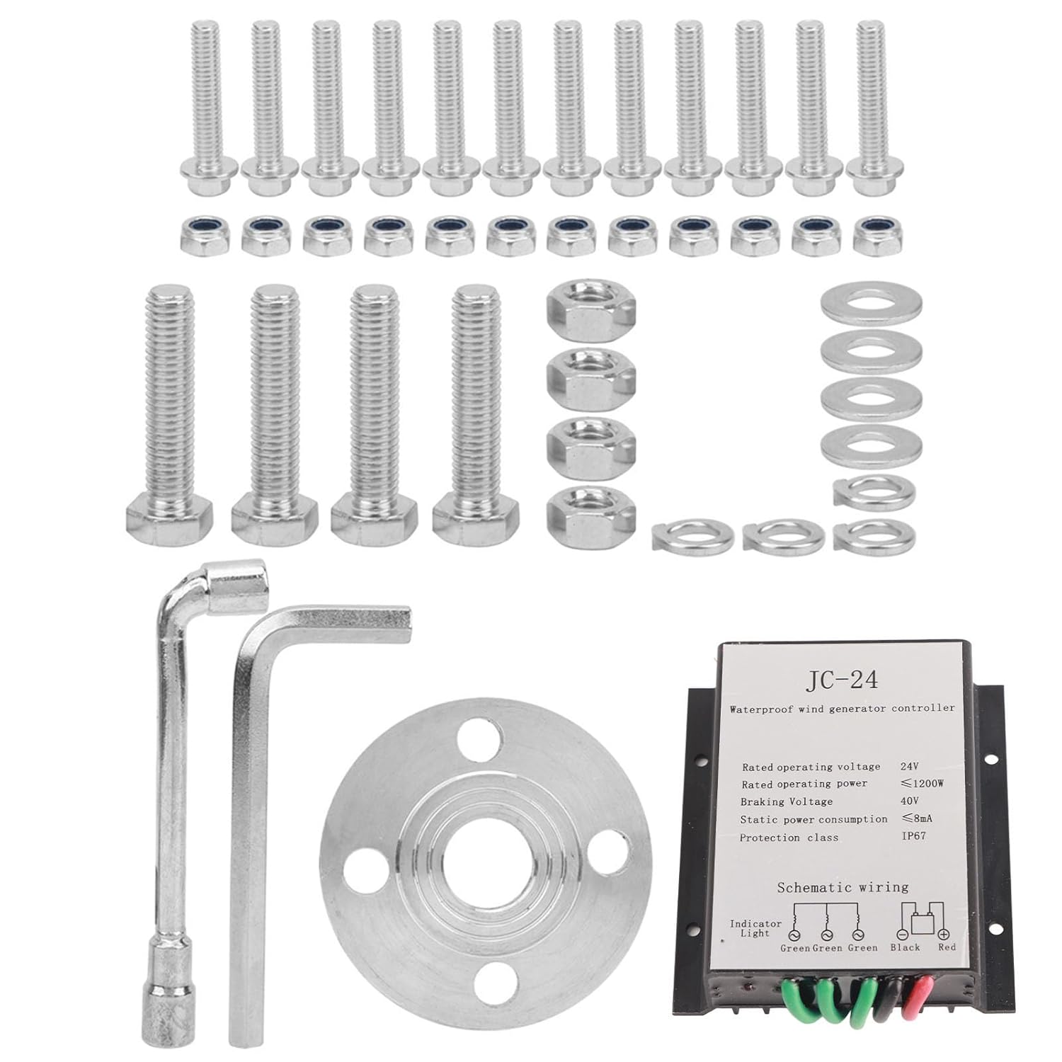 Wind Turbines, 400W 6 Blades Small Wind Kit for Mobile Room Boats Cabin, Solar Panels (24V)