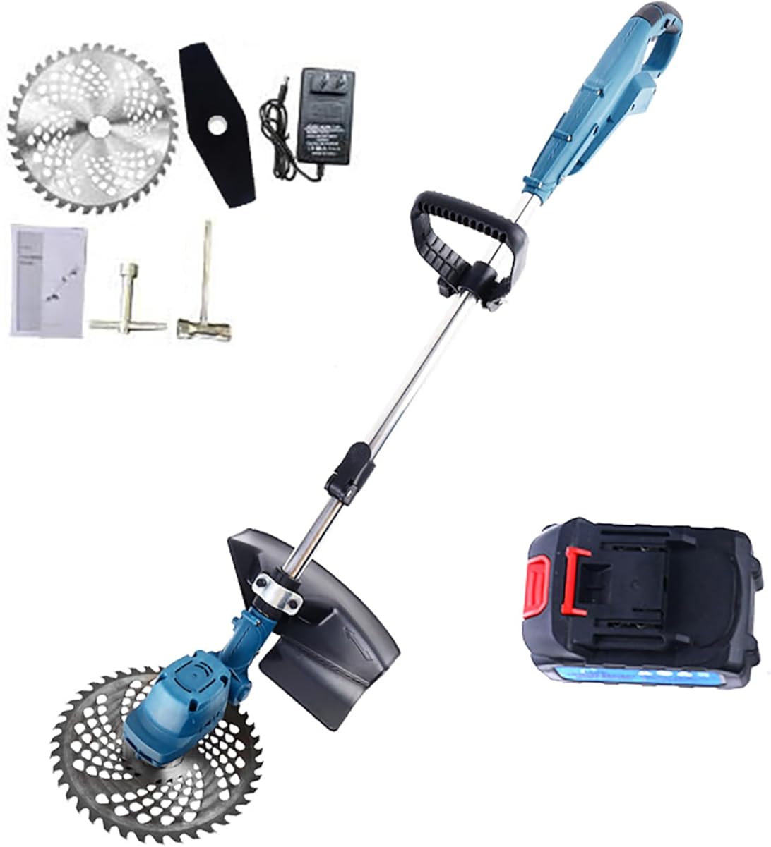 Small Lithium-ion Harvester, Electric Lawn Mower, Garden Lawn Home Handheld Lawn Mower,Battery 1