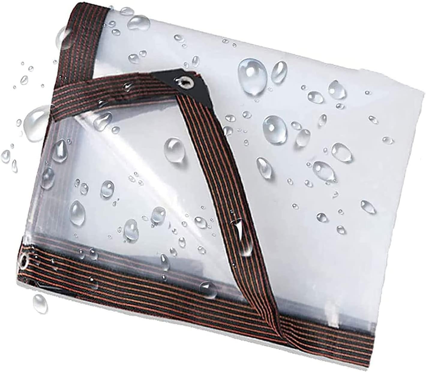 Transparent Tarpaulin Heavy Duty 16.4x32.8ft, Clear Tarps with Gommets, Waterproof Greenhouse Tarp, Foldable Outdoor Waterproof Plastic Tarps, for Greenhouse Balcony Garden