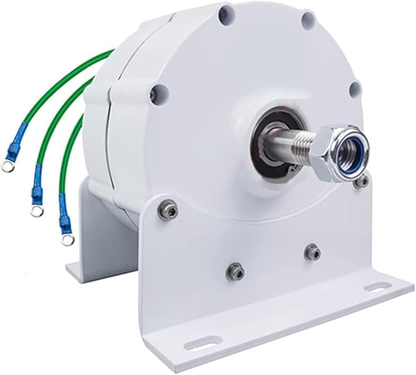 1000W-5000W with Base 3 Phase AC Alternators, 12V 24V 48V Low RPM Permanent Magnet Generator for Hydro Generators And Wind Turbines (White),24v