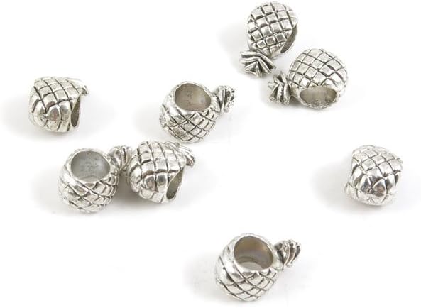 Jewelry Making Charms Antique Silver Tone Color Jewellery Charme Findingss Bulk Wholesale Suppliers Arts Crafts T0ZM1 Pineapple Loose Beads