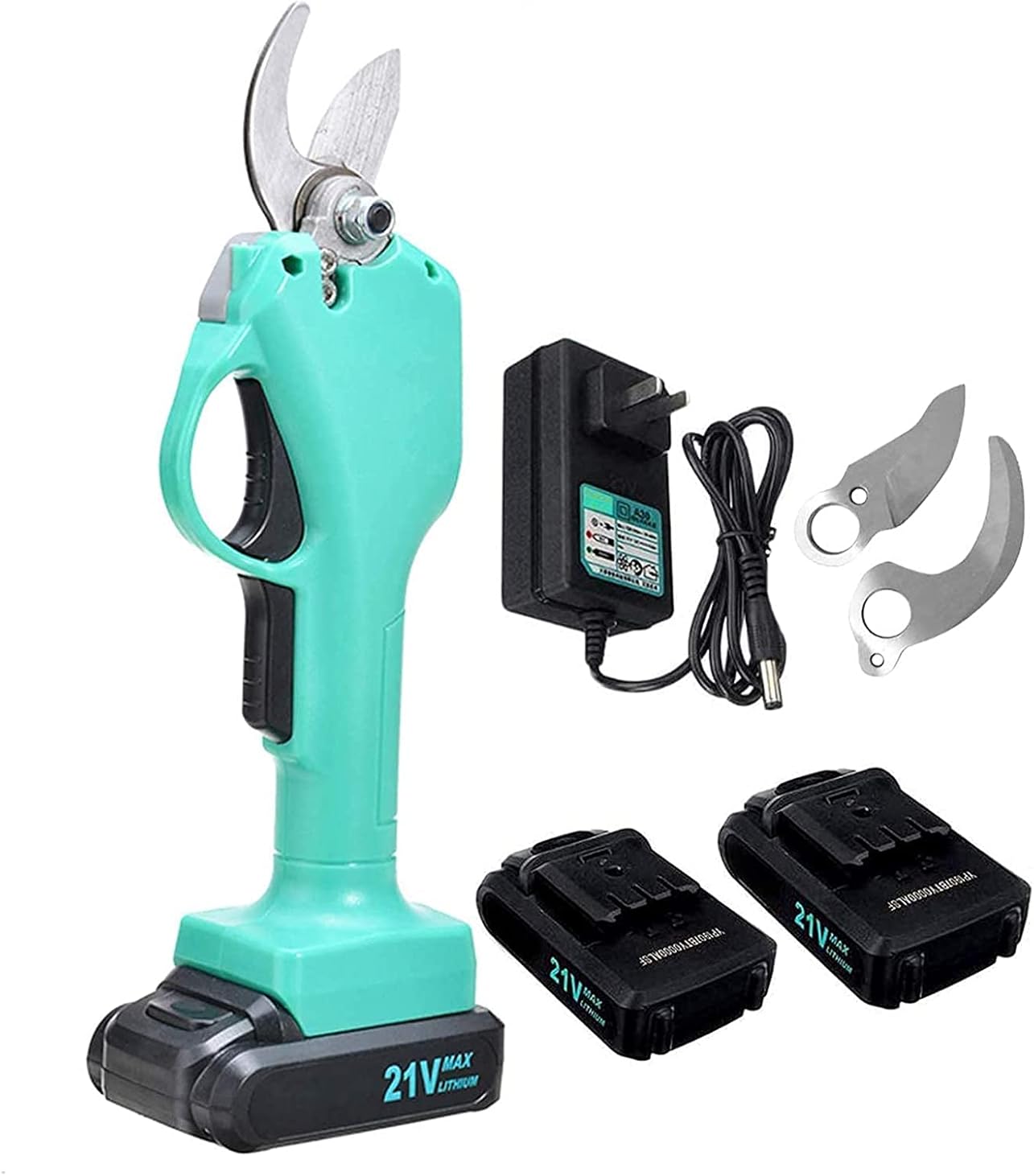 Electric Pruning Shears, Cordless Tree Trimmer Tree Branch Pruner Garden Tools, Carbon Steel Electric Scissors, Cutting Diameter 25mm, with 2 PCS Rechargeable Battery, LED Lighting