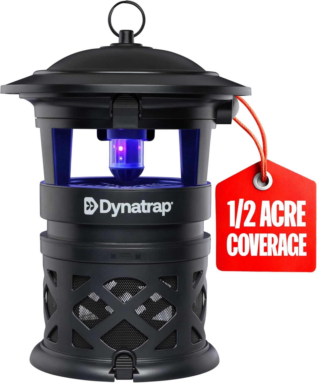 Dynatrap DT1130SR 1/2 Acre Mosquito & Flying Insect Outdoor Trap and Killer – Kills Mosquitoes, Flies, Wasps, Gnats, & Other Flying Insects - Bug Zapper Alternative – Black