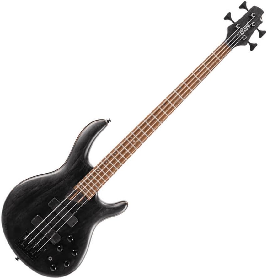 Cort Artisan Series B4 Element Bass Guitar, Open Pore Transparent Black