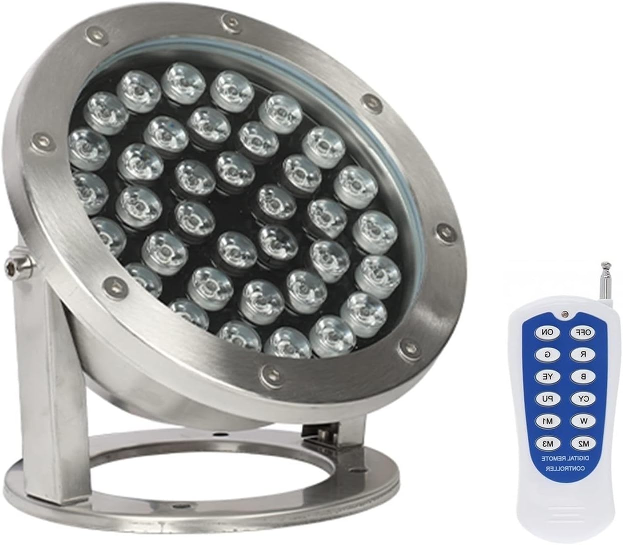 LED Swimming Pool Light - RGB Submersible LED Fountain Light, Ac 12V/24V Low Voltage Underwater Light Pool, IP68 Fountain Lighting LED Adjustable Color Changing With Remote Control ( Color : Ac(12V) ,