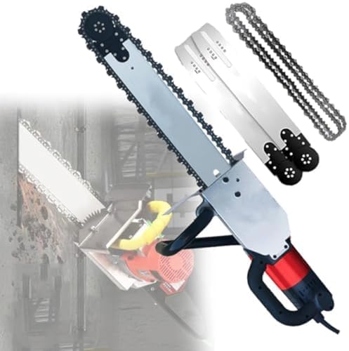 Brushless Motor Concrete Chain Saw, Powerful Wall Cutter with Dual Chains for Reinforced Concrete, Brick, and Cement Walls-480