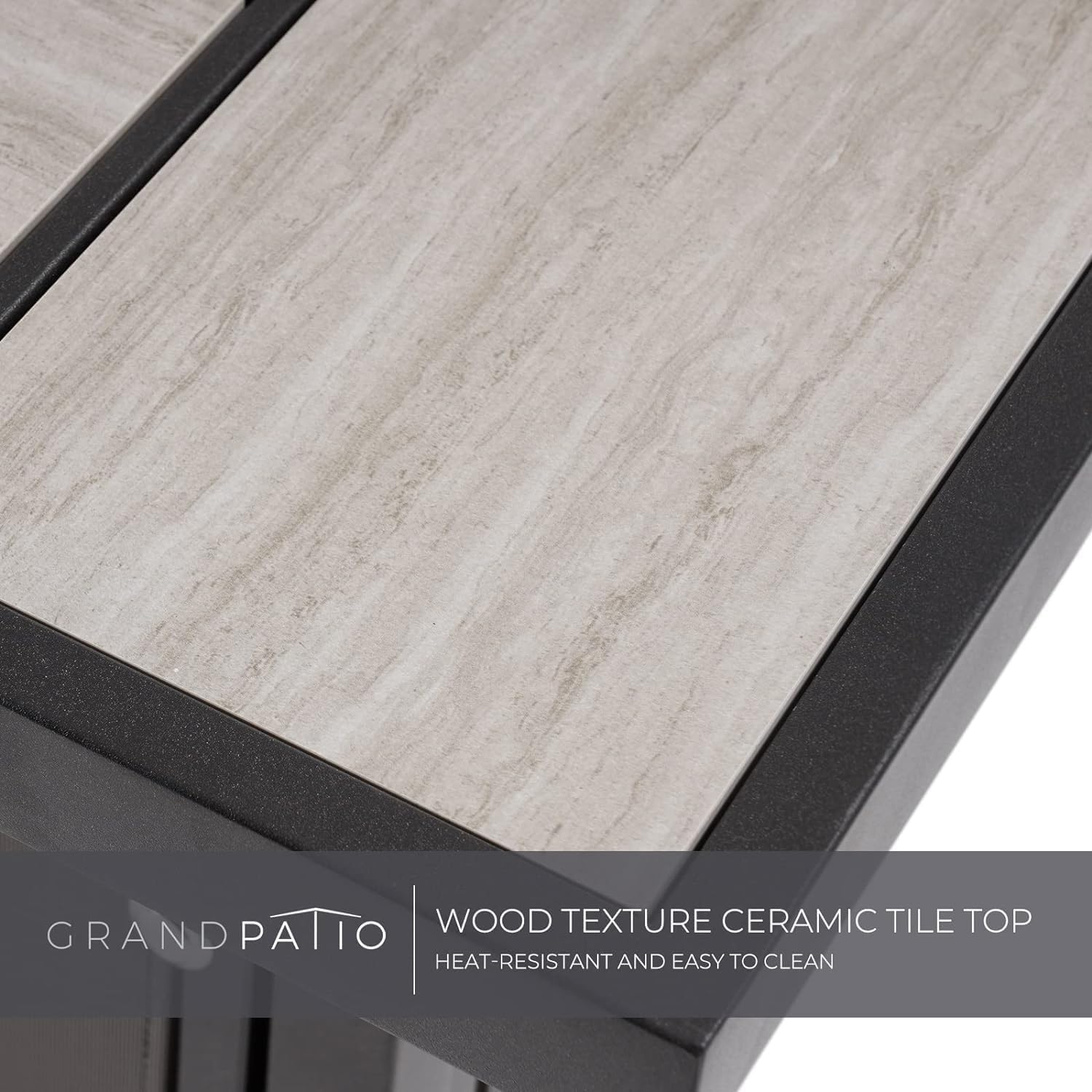 Grand Patio Propane Fire Pits Outdoor 43-Inch CSA inch 60,000 BTU Outdoor Gas Fire Pit Table,Propane Fire Pit Table with Lid and Lava Rocks