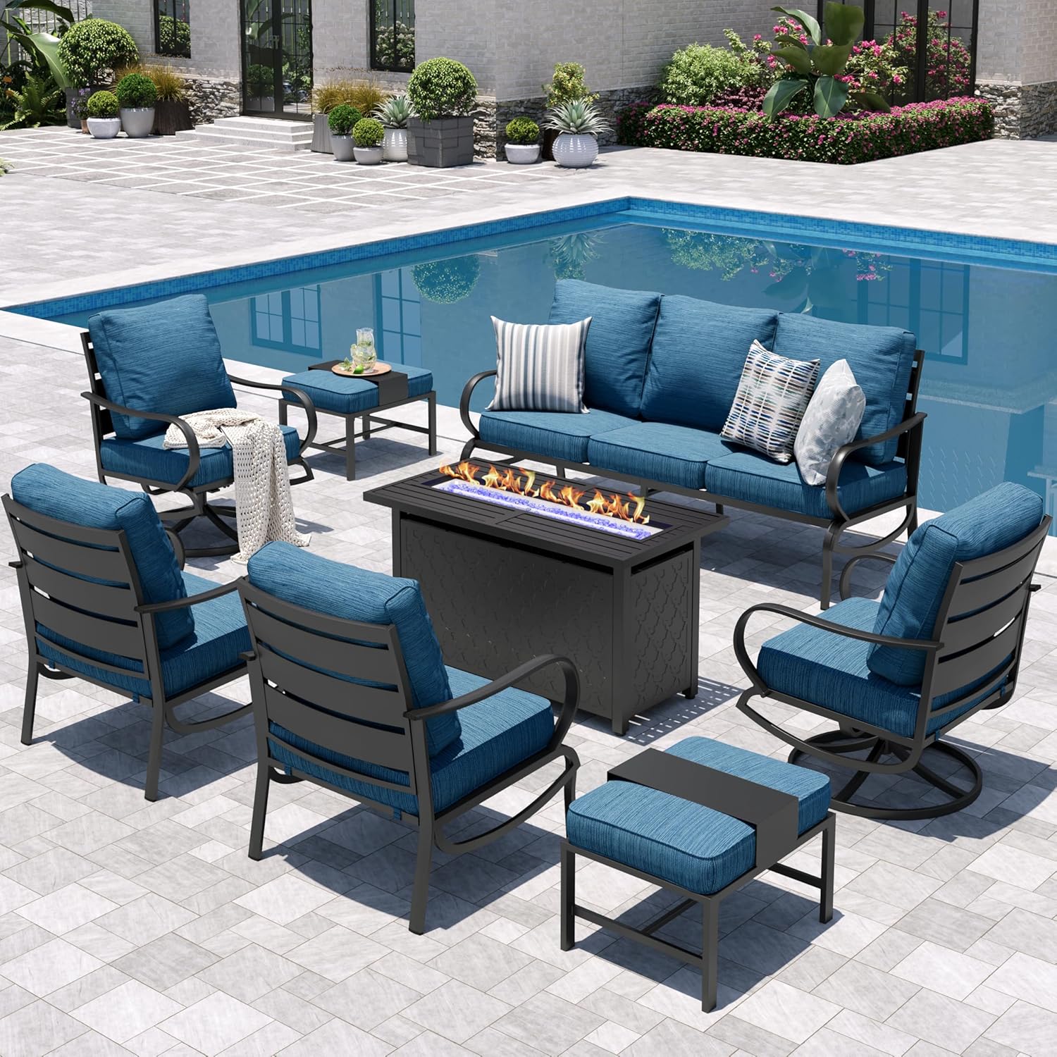 Sophia & William Patio Furniture Sets for 9 with 45