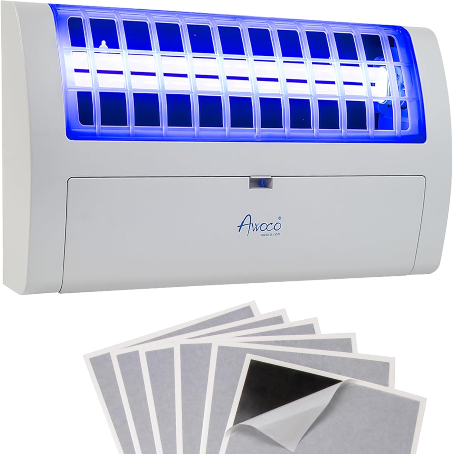 Awoco LED 13 W Wall Mount Sticky Fly Trap Lamp for Capturing Flies, Mosquitoes, Moths and Flying Insects (Fly Trap Combo XL)