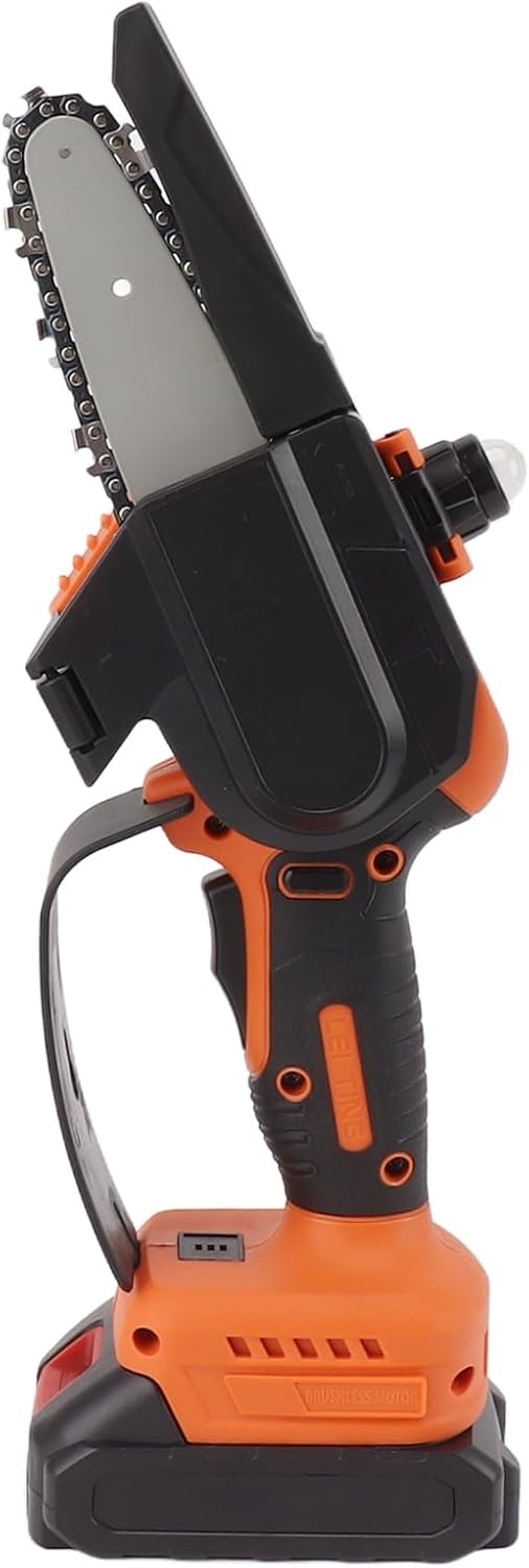 ZJchao Mini Chainsaw Battery Powered Brushless High Power 4 Inch Portable Handheld Small Chainsaw for Garden Wood Cutting and Pruning Branches Stainless Steel