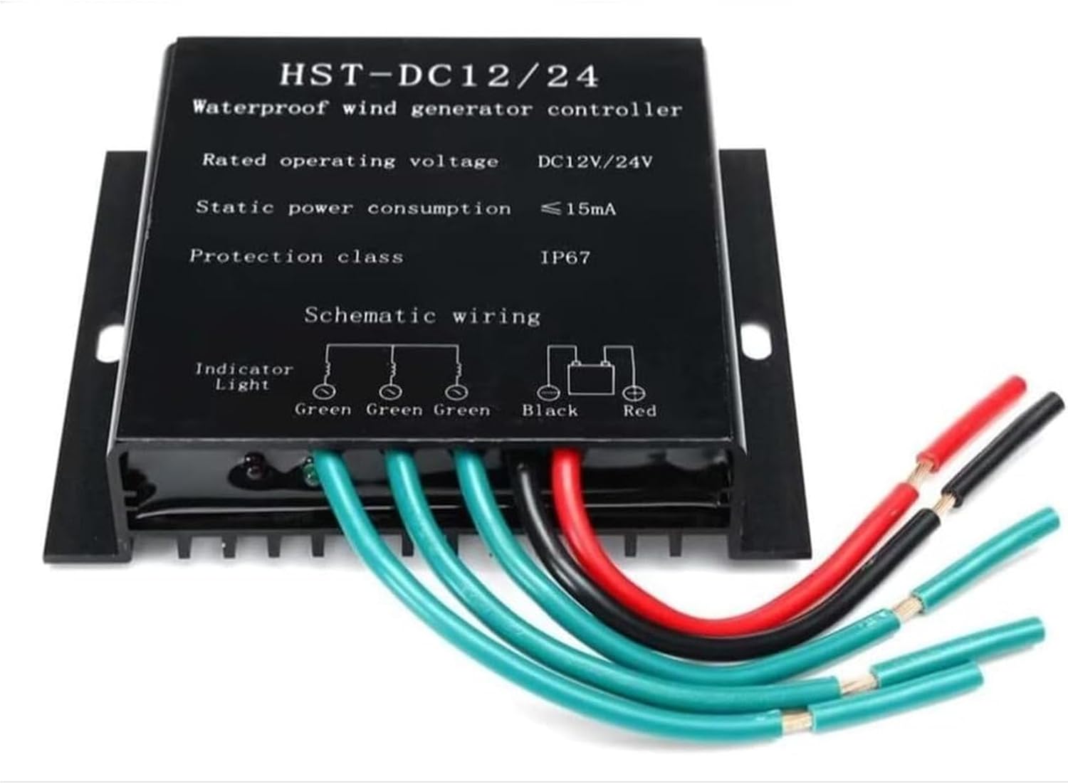 4000W Wind Turbine Charge Controller 12V 24V 48V 220V MPPT Charger Controller IP67 Waterproof DC MPPT Charge Controller for DC Wind Turbines(Black)