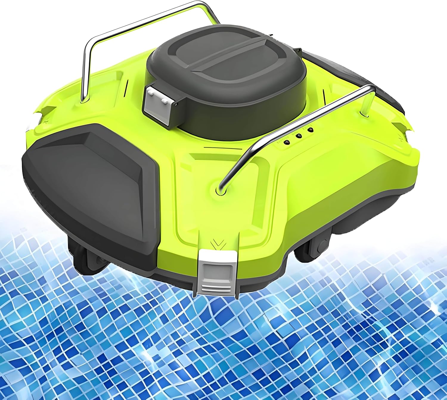 Pool Cleaning Machine, Automatic Robotic Pool Cleaner, Cordless Pool Cleaner Automatic, 180 Min Battery Life, 200μm, 2.5m Water Depth, for Underwater Cleaning